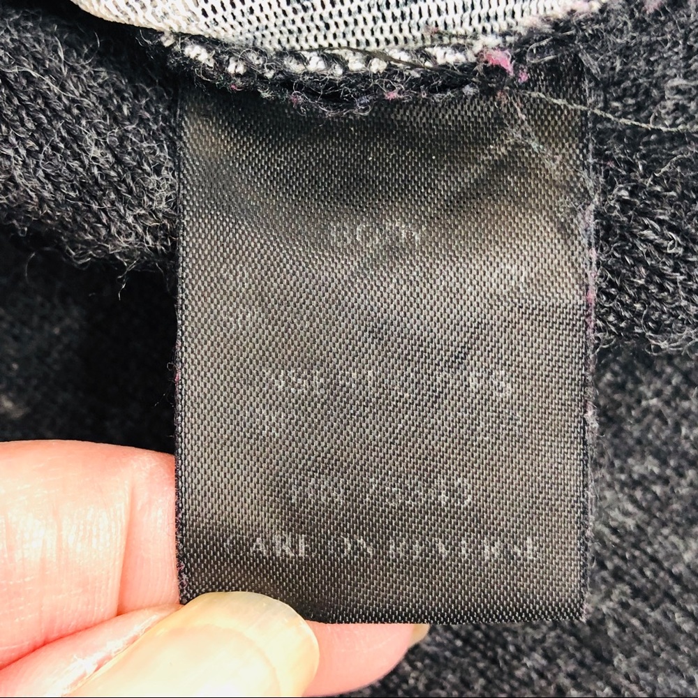 Silvia Novelli Charcoal Wool Sweater Chiffon M - Picture 4 of 7